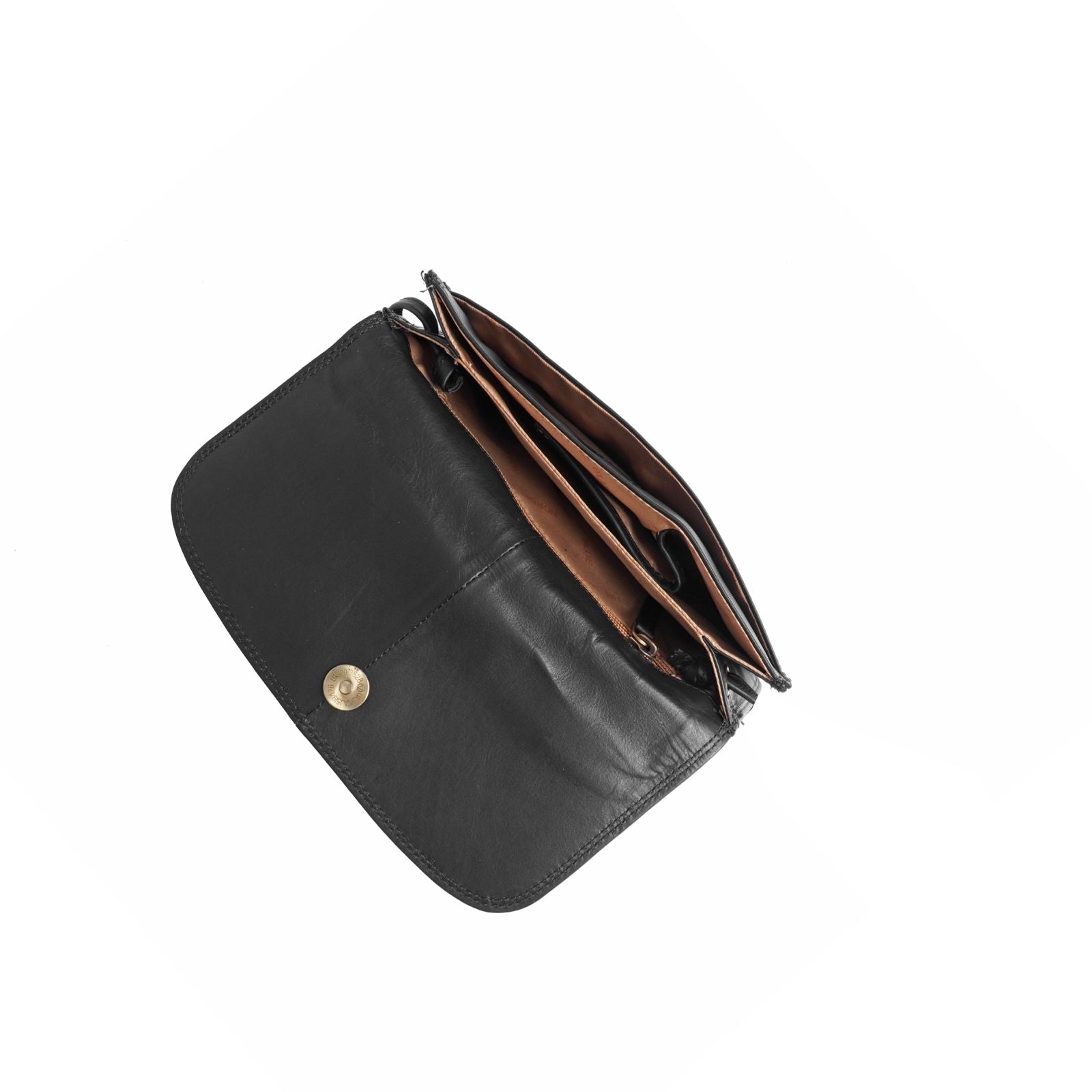 Black Leather Handbag – Style No. 6701