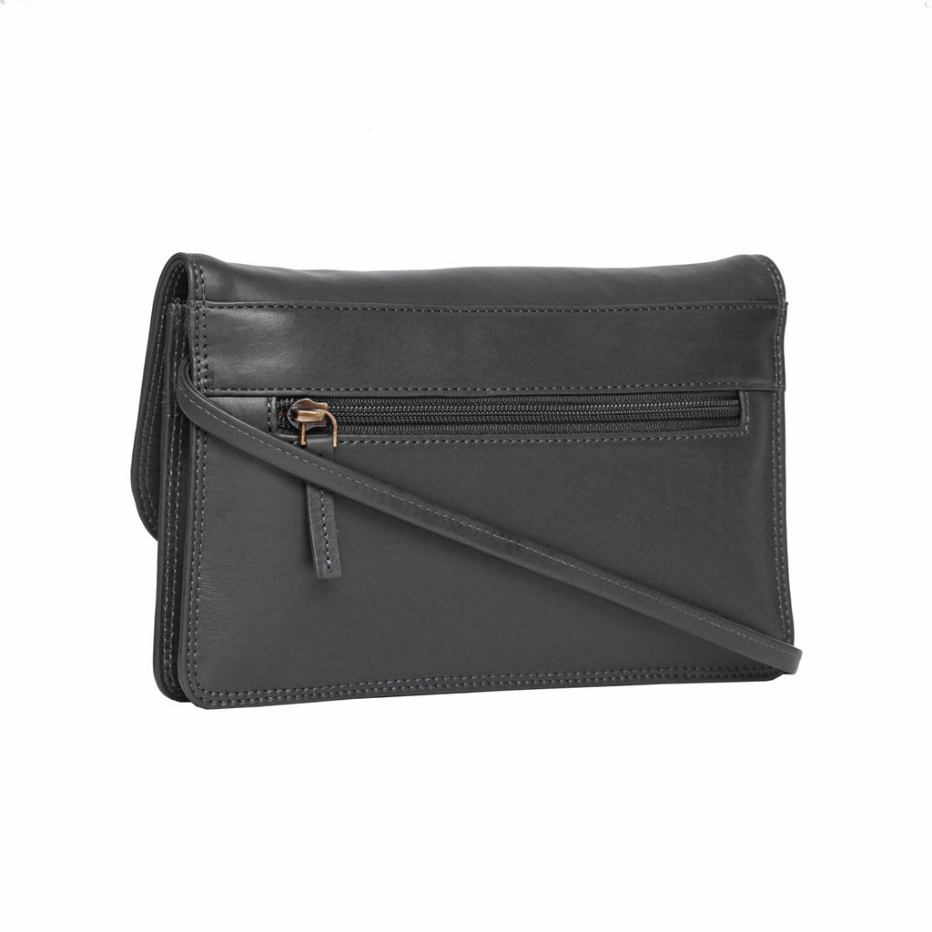 Black Leather Handbag – Style No. 6701