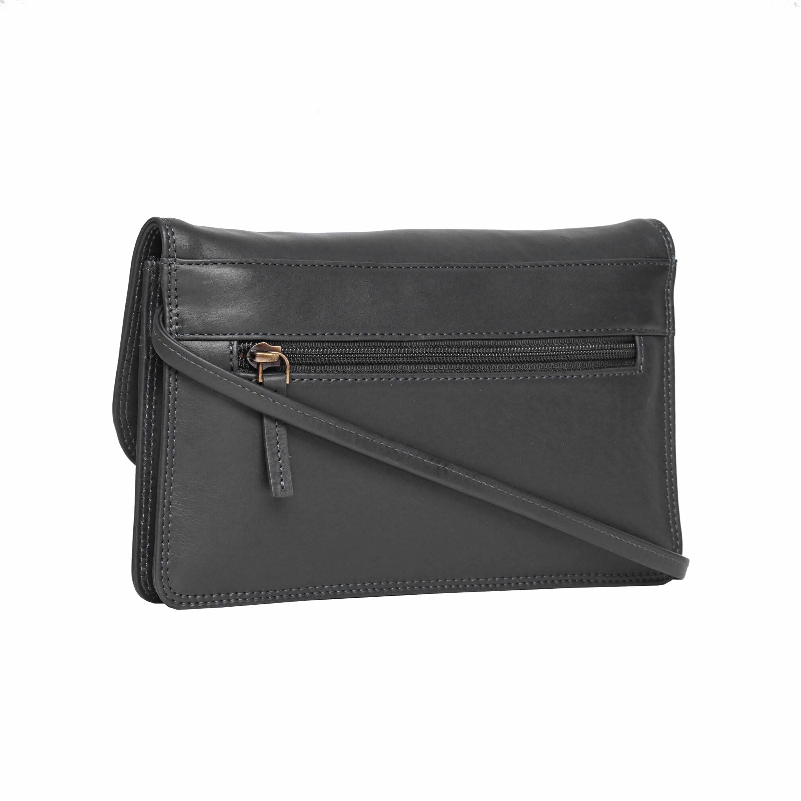 Black Leather Handbag – Style No. 6701