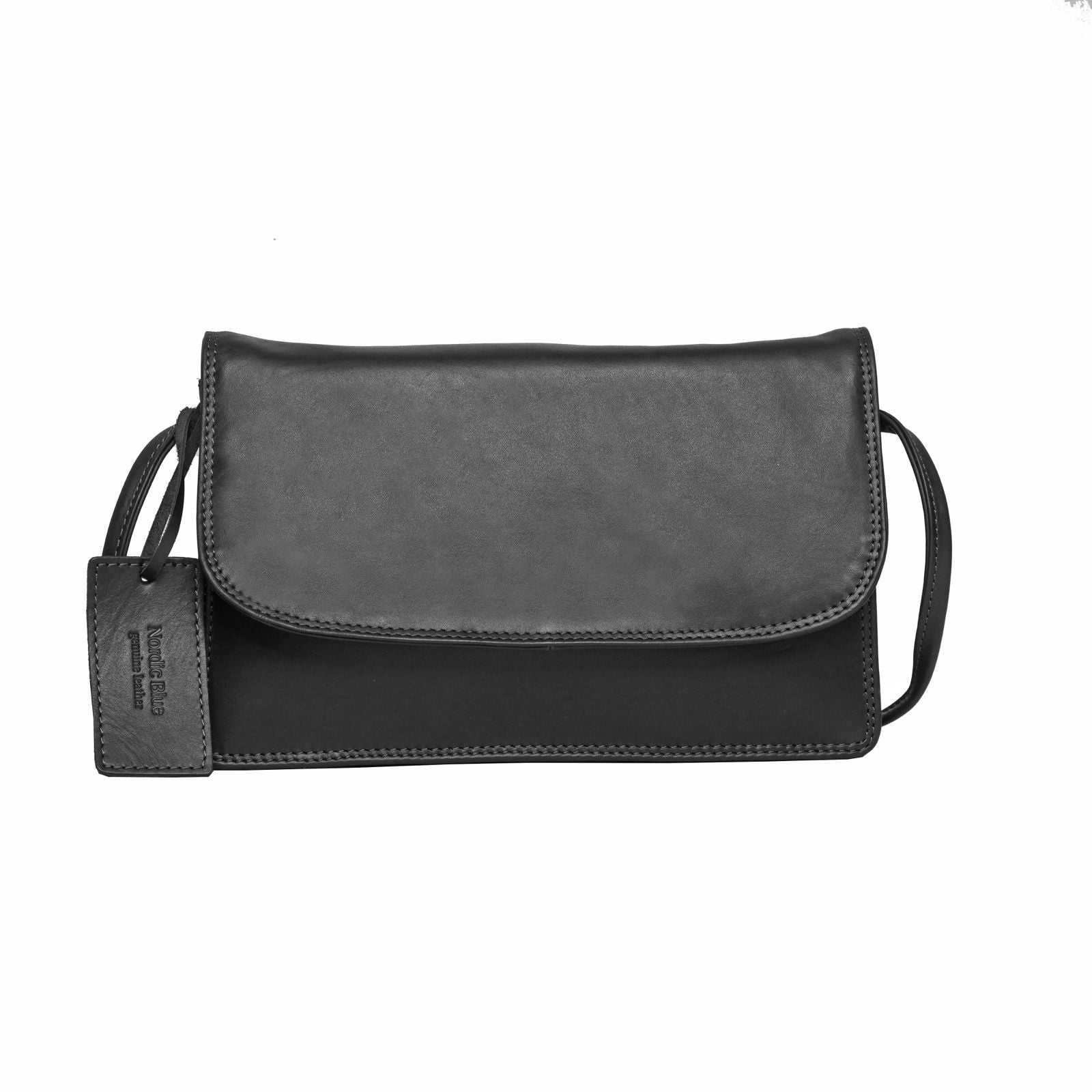 Black Leather Handbag – Style No. 6701