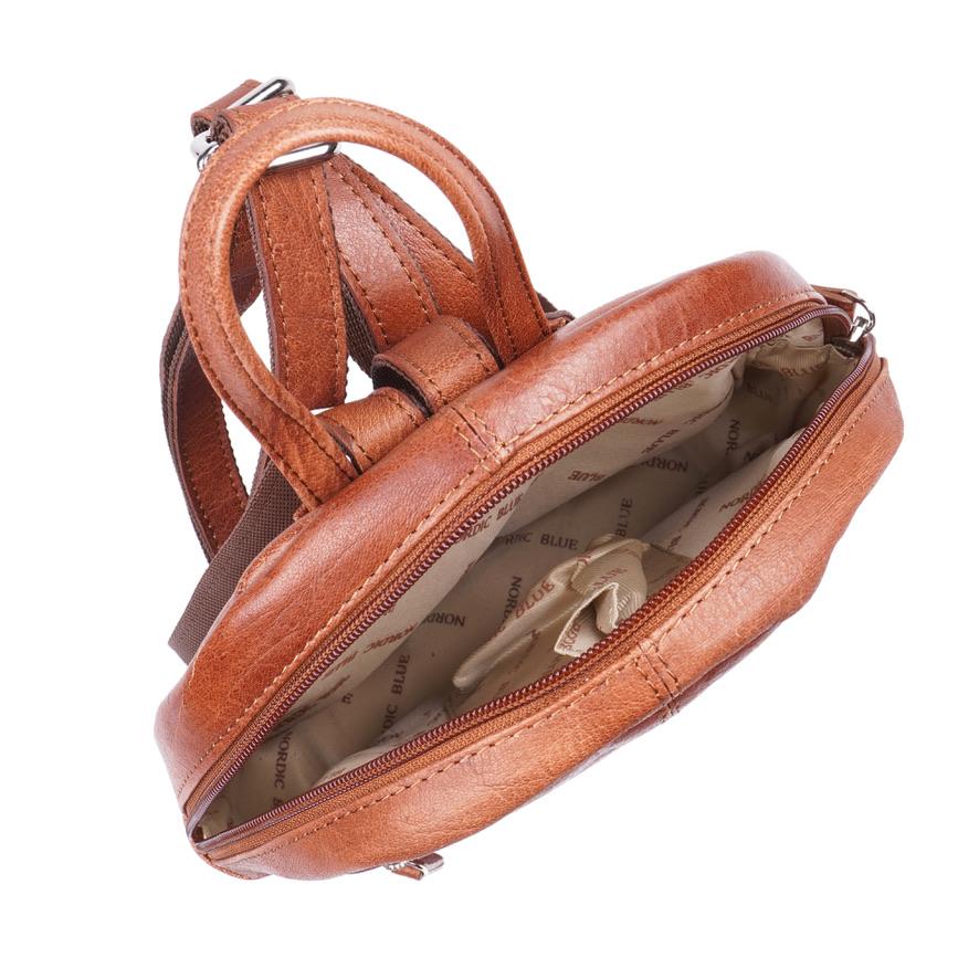 Tan Leather Backpack – Style No. 6704